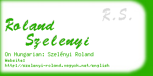 roland szelenyi business card